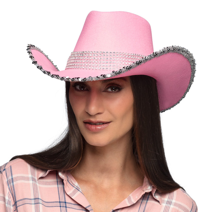 Cowboy hattu Bling Pinkki