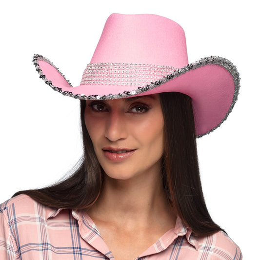 Cowboy hattu Bling Pinkki