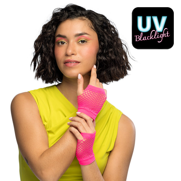 Lyhyet Verkkokäsineet Neon Pinkki