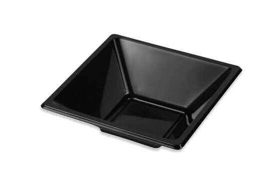 Muovinen Neliökulho Musta (12 kpl) 12cm