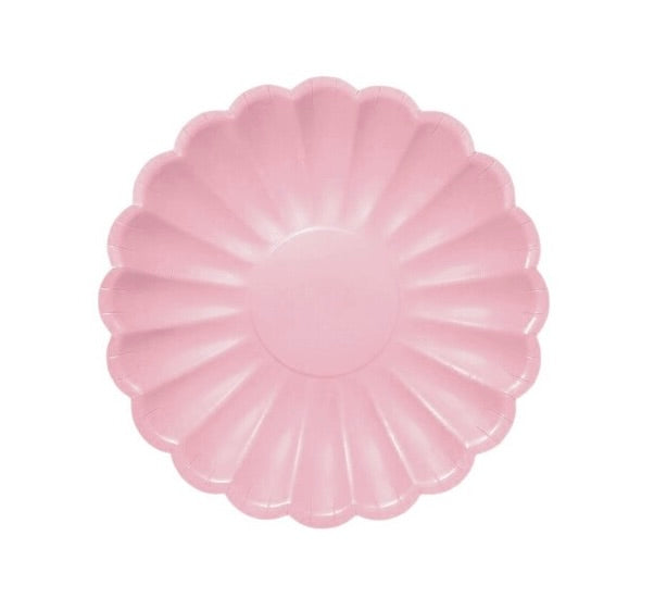Aaltoreunainen Lautanen Vaaleanpunainen (8 kpl) 18cm
