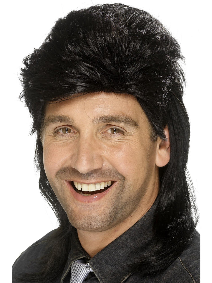 80-luvun Mullet Peruukki, Musta