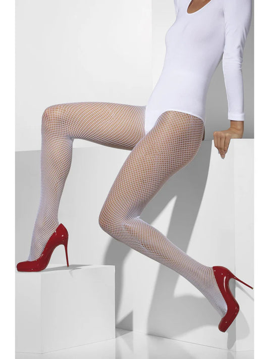 Fishnet tights, valkoinen