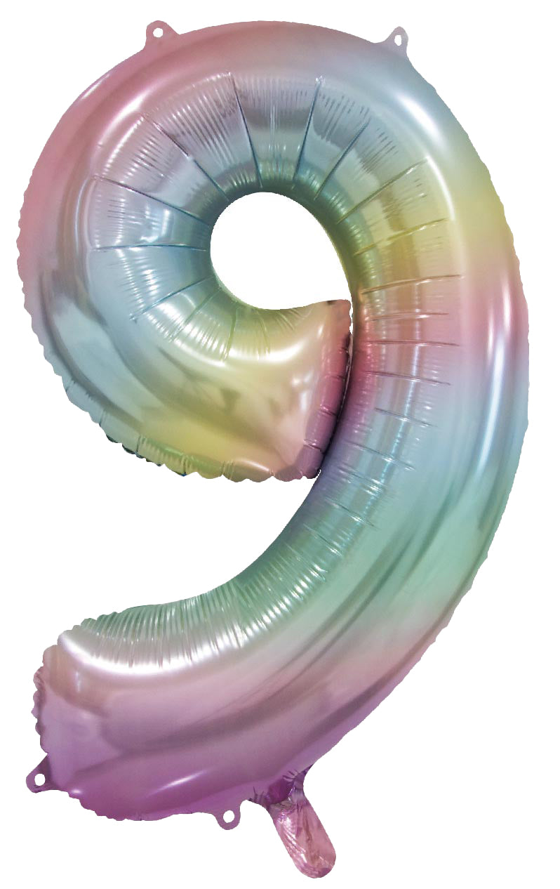 Folionumeropallo Pastelli Sateenkaari 9 86cm