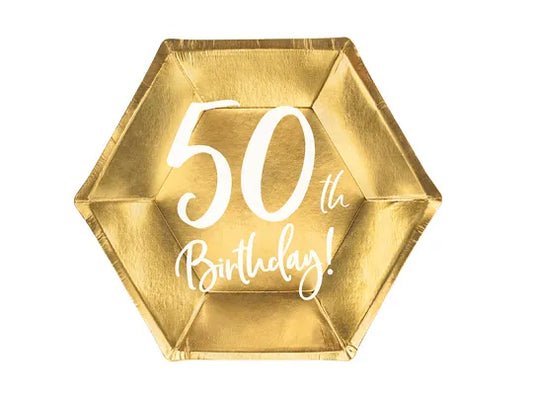Lautanen ''50th Birthday'' (6 kpl 20cm)