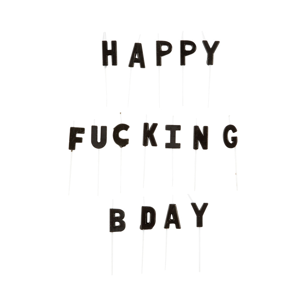 Kakkukynttilä "Happy Fucking Birthday"