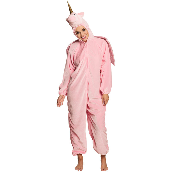 Enhörningsmaskeradkostym, rosa