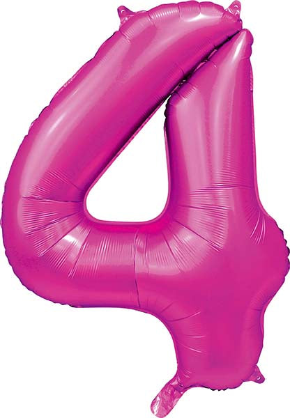 Folionumeropallo Satiini Pinkki 4 86cm