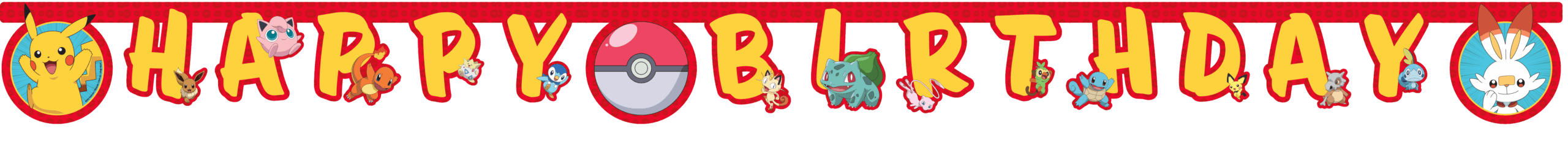 Viirinauha "Happy Birthday" Pokemon