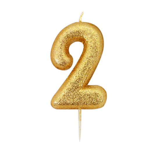 Glitter Kulta kynttilä 2