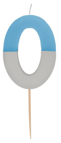 Kynttilä Sininen/Hopea 0
