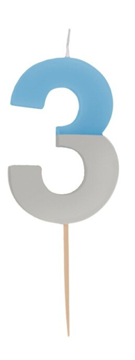 Kynttilä Sininen/Hopea 3