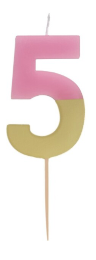 Kynttilä Pinkki/Kulta 5