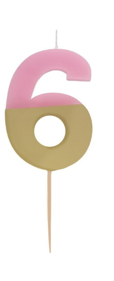 Kynttilä Pinkki/Kulta 6