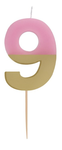 Kynttilä Pinkki/Kulta 9