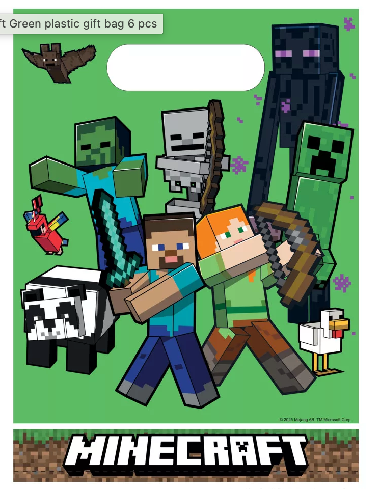 Minecraft, Lahjapussit 6 kpl
