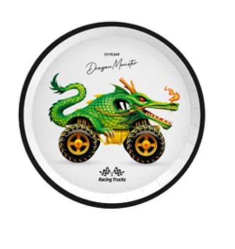 Lautanen Dragon Monster, 6 kpl 17cm