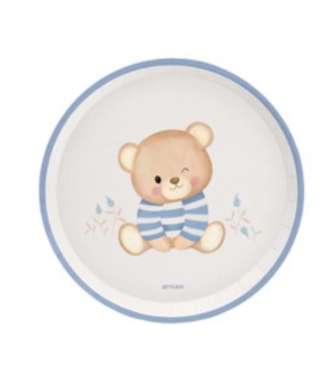 Lautanen Nalle, Sininen 6kpl 17cm