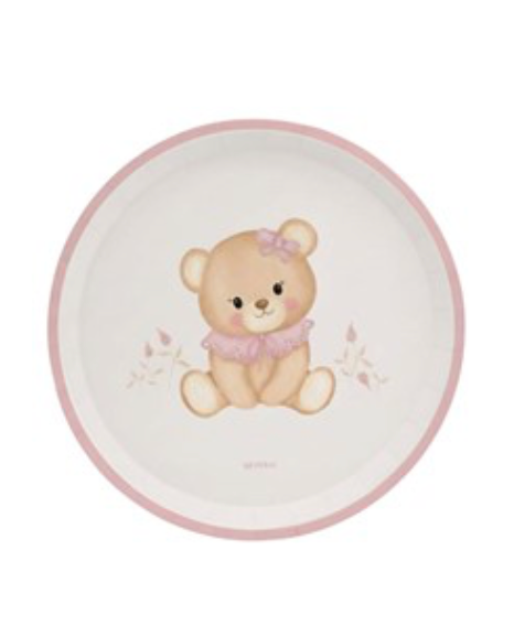 Plate Teddybear 6 pcs 17cm