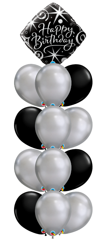 Lateksipallojen + foliopallon ilmapallokimppu
