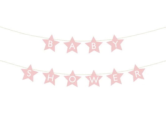Banneri Tähti Pinkki ''Baby Shower'' (16,5x290cm)
