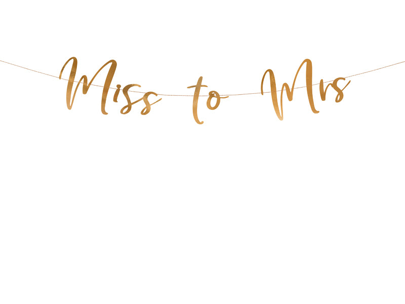 Banneri Ruusukulta ''Miss to Mrs'' (18x76cm)