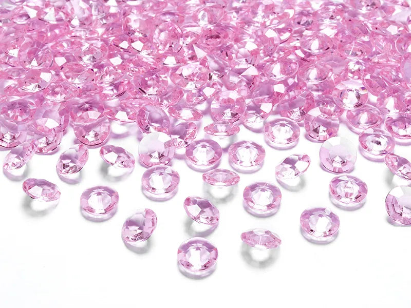Timantti konfetti, pinkki 12mm
