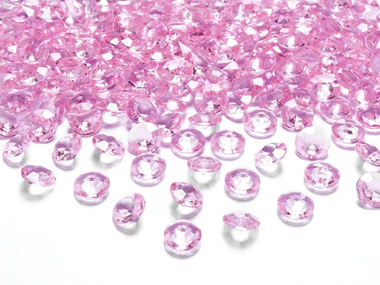 Timantti konfetti, pinkki 12mm