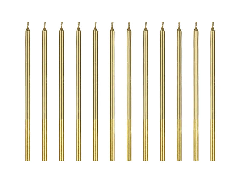 Kakkukynttilät Kulta 12 kpl