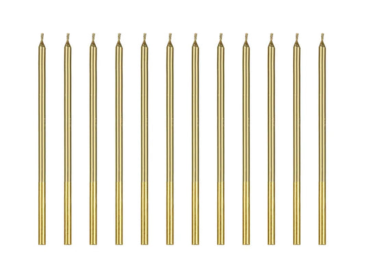 Kakkukynttilät Kulta 12 kpl