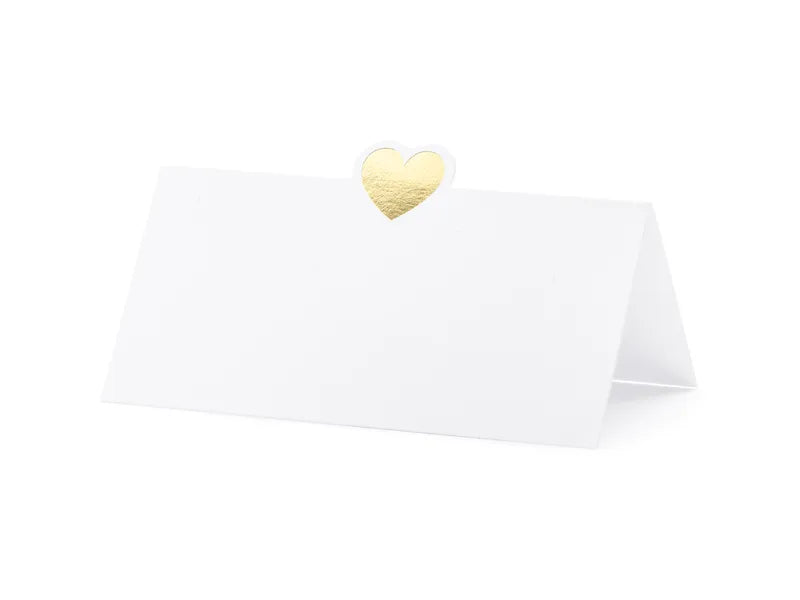 Paikkakortti Kulta Sydän (10 kpl 10x5cm)