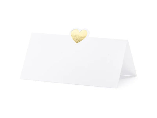 Paikkakortti Kulta Sydän (10 kpl 10x5cm)