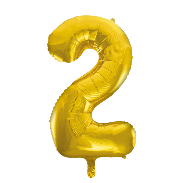 Folionumeropallo Kulta 2 86cm