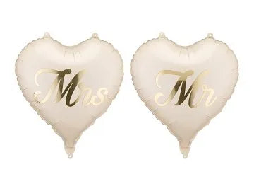 Foliosydän Mr & Mrs 45cm