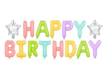 Happy Birthday Moniväri 340x35cm