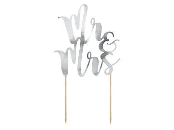 Kakkukoriste Mr & Mrs hopea