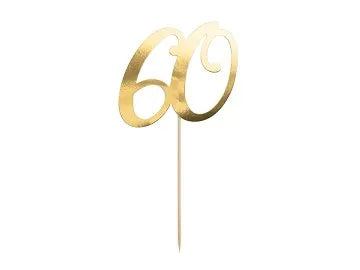 Kakkukoriste 60 kultainen