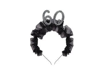 Pääpanta "60" Röyhelöillä ja helmillä