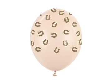 Ilmapallot beige hevosenkengillä, 6 kpl 30cm