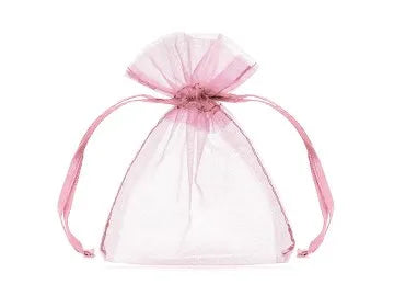 Organza Pussit, Vaaleanpunainen 10kpl