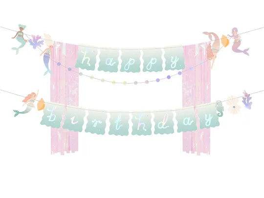 "Happy Birthday" Merenneito Banneri, 130cm, Lajitelma