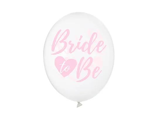 Lateksi ilmapallo Bride to be, läpinäkyvä 6kpl