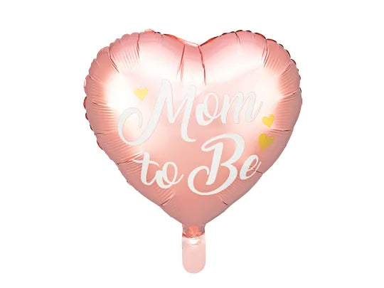 Sydän foliopallo Pinkki ''Mom to be'' 35cm
