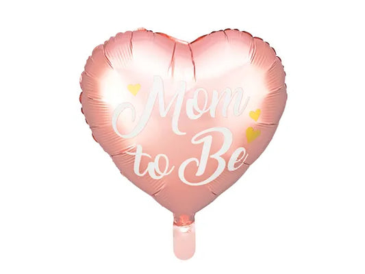 Sydän foliopallo Pinkki ''Mom to be'' 35cm