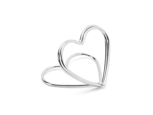 Paikkakortti Pidike Hopea Sydän (10 kpl 2.5cm)