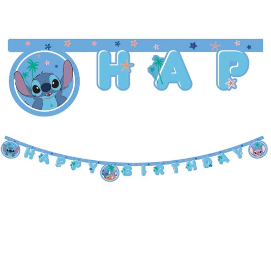 Banneri Stitch "Happy Birthday" 2m