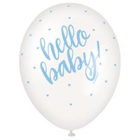 Lateksi ilmapallo ''Hello Baby'' (5 kpl 30cm)