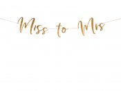 Banneri Ruusukulta ''Miss to Mrs'' (18x76cm)