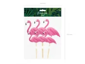 Flamingo-kakkukoristeet, 6 kpl