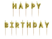 Kakkukynttil Kulta "Happy Birthday"